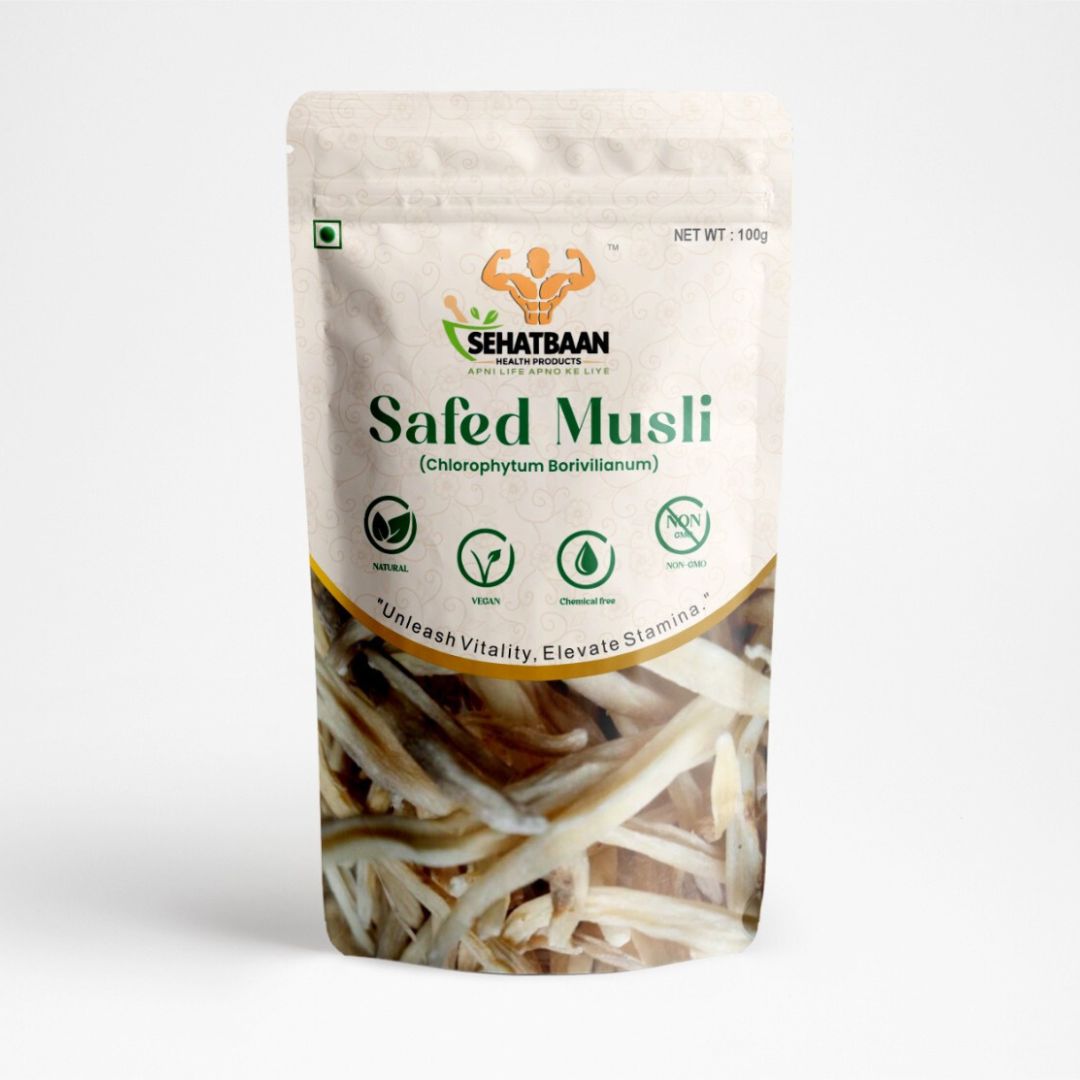 Safed Musli Root 100% Pure Dried Roots for Stamina