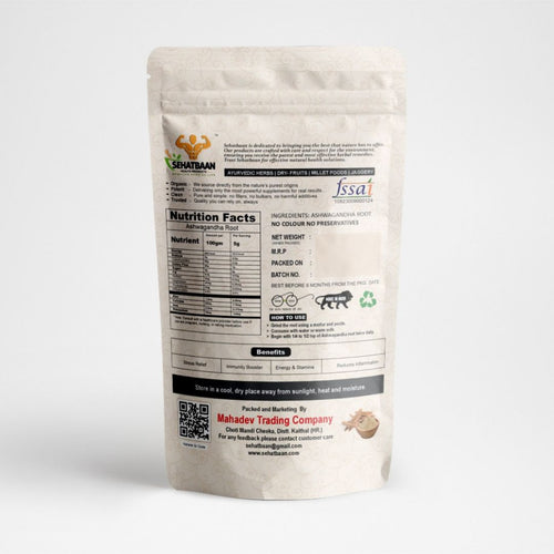 Ashwagandha Root – Raw, Dried Ayurvedic Root for Vitality, Immunity, and Traditional Herbal Use – Supports Stress Balance & Strength