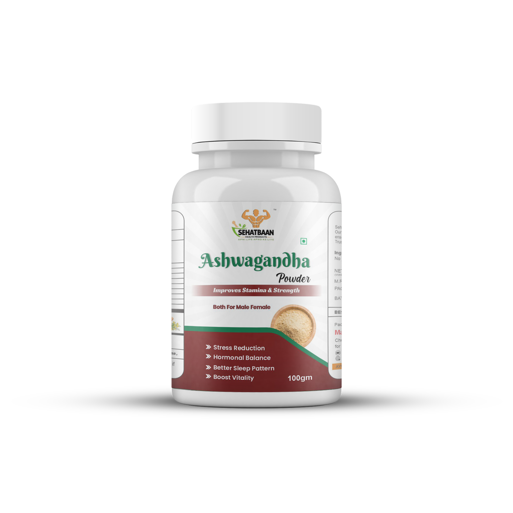 Ashwagandha Powder 100% Pure Herbal Supplement