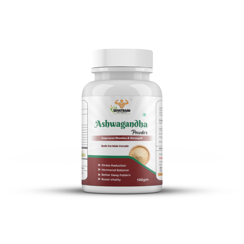 Ashwagandha Powder 100% Pure Herbal Supplement